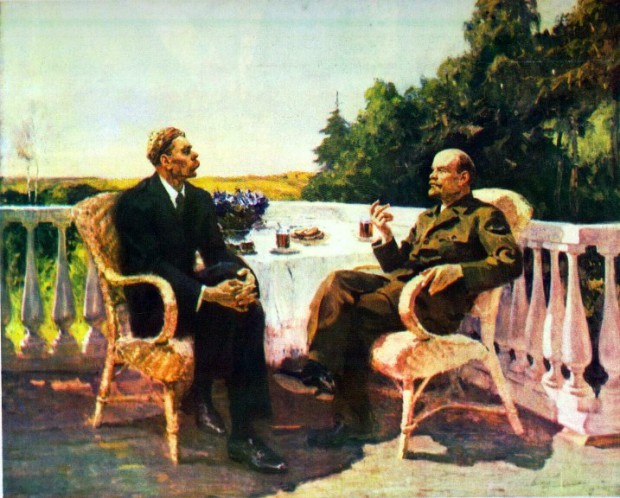 Ленин и Горький в Горках. В. Ефанов