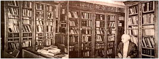 Ю.Я.Цыганков в кабинете Ю.Н.Рериха, начало 2000-х гг.