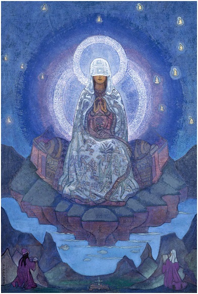 Н. К. Рерих. Матерь Мира. Серия «Знамёна Востока». 1924