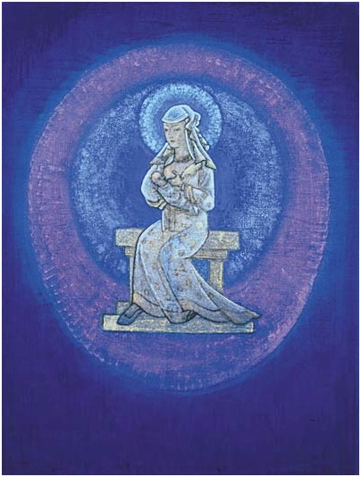 Н. К. Рерих. Матерь из Турфана. Серия «Сикким». 1924