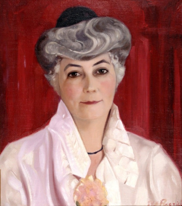С.Н. Рерих. Портрет Елены Рерих. 1931 (?) г. Музей Николая Рериха, США. Нью-Йорк